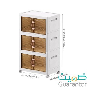  خزانة بلاستيكية سهلة التركيب 3 دور